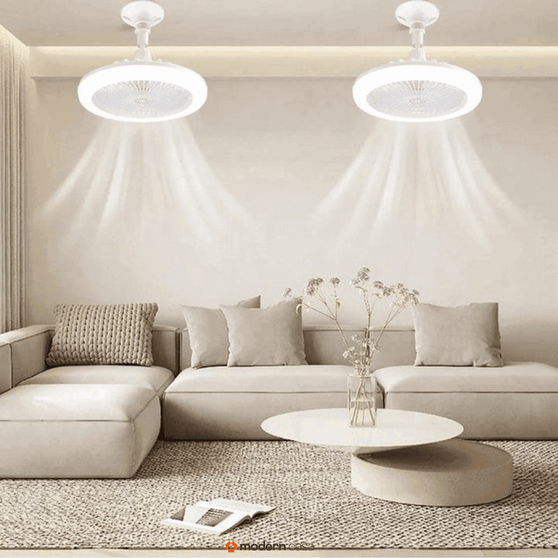Luminária Com Ventilador e Luz De Teto Com Controle