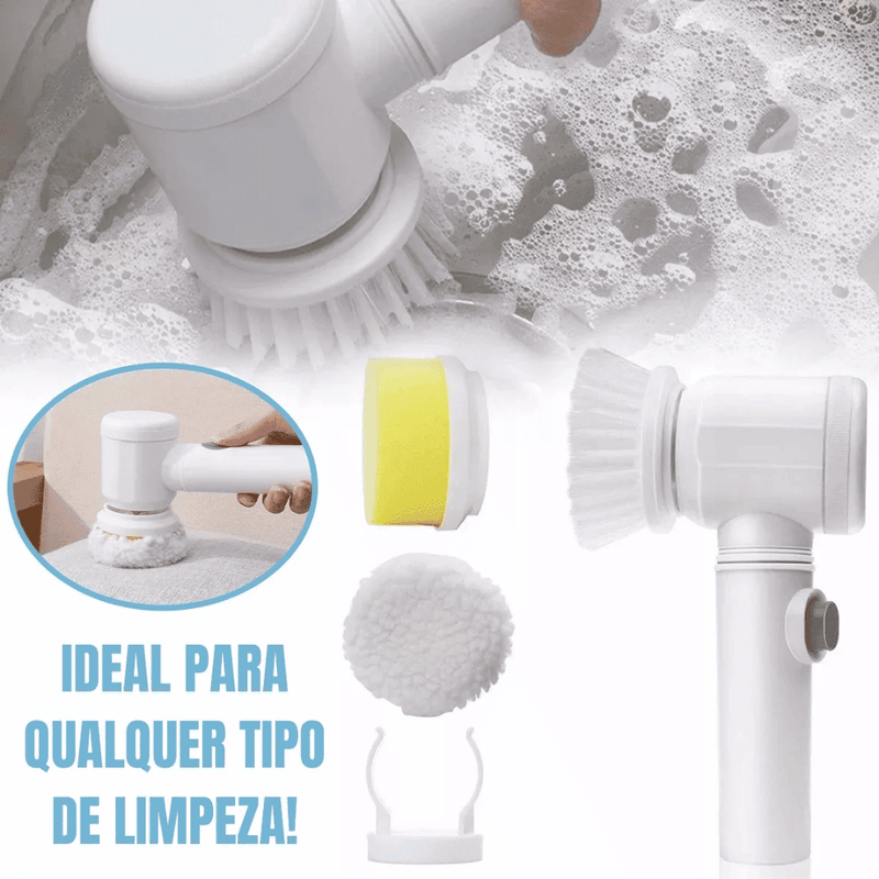 Escova de Limpeza Elétrica Multifuncional Turbo Clean