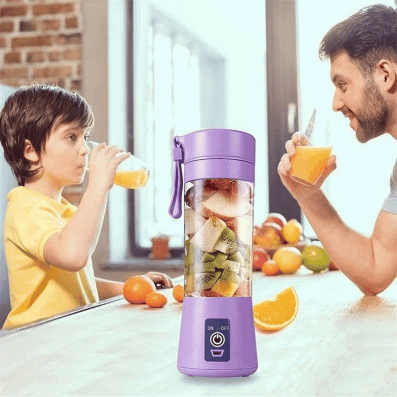Mini Liquidificador Mixer Juice Garrafa Portátil USB Recarregável