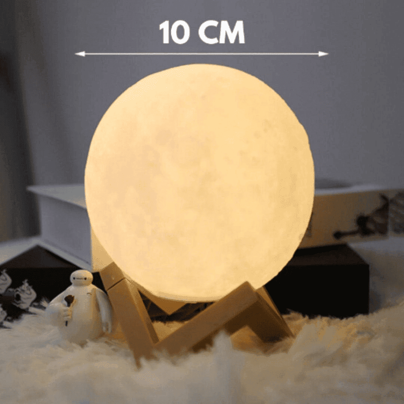 Luminária De Lua Cheia 3D Led Abajur
