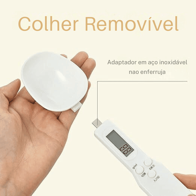 Colher Medidora em Colher com Balança Digital