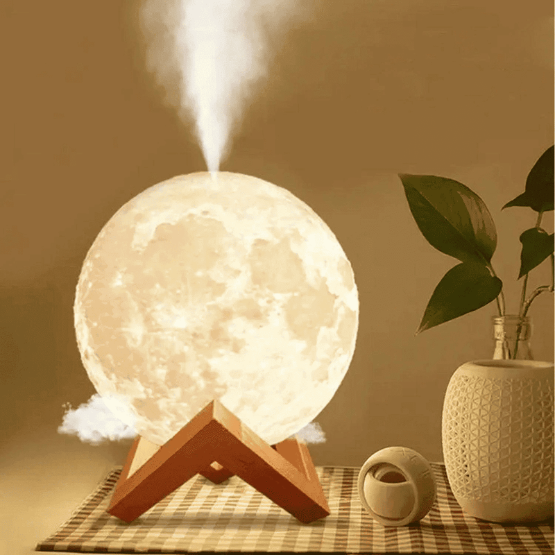 Luminária De Lua Cheia 3D Led Abajur