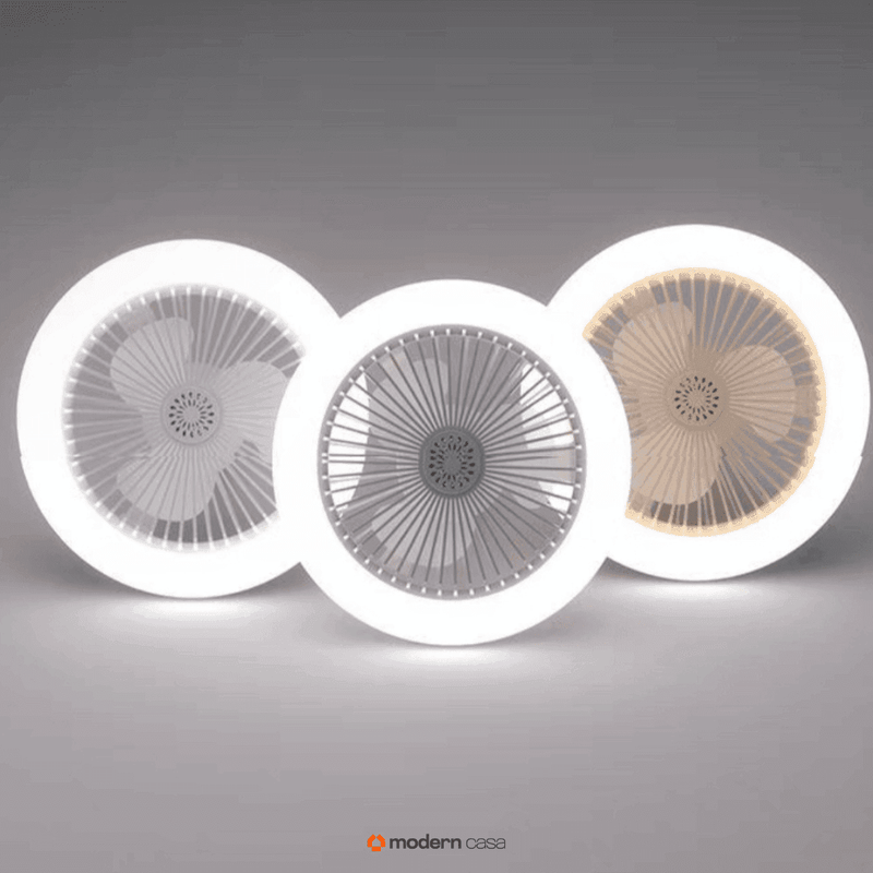 Luminária Com Ventilador e Luz De Teto Com Controle