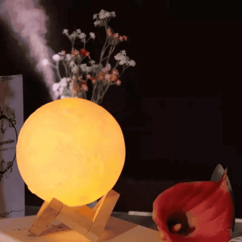 Luminária De Lua Cheia 3D Led Abajur