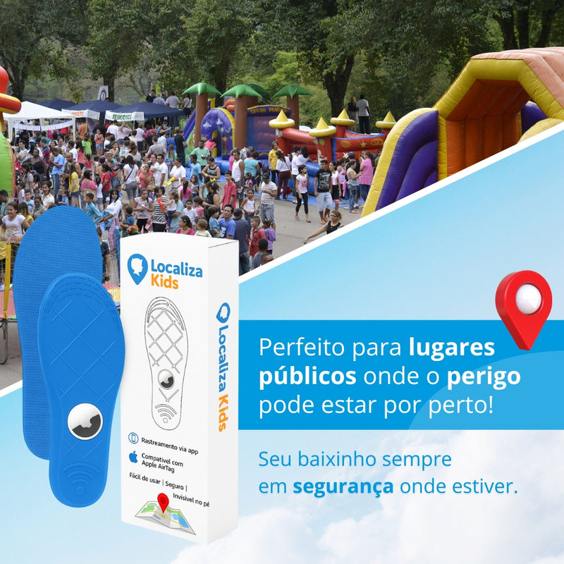 Palmilha LocalizaKids® – Segurança Real com GPS Rastreador Incluso